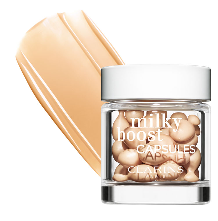 Milky Boost Capsules, fargetone 100.5, produktbilde med tekstur